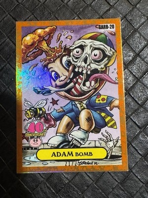 2025 Garbage Pail Kids 40th HOMAGE TO GARBAHJ Adam Bomb Garb-20 21/25 Orange