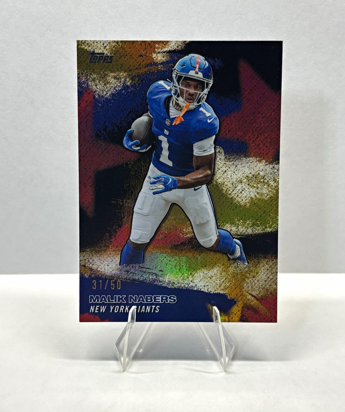 2026 Topps Malik Nabers Stars #NFLS-29 - New York Giants Gold /50