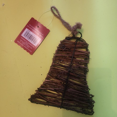 Ashland Grapevine Bell Holiday Festive Ornament Rustic Farmhouse Christmas New - Picture 2 of 2