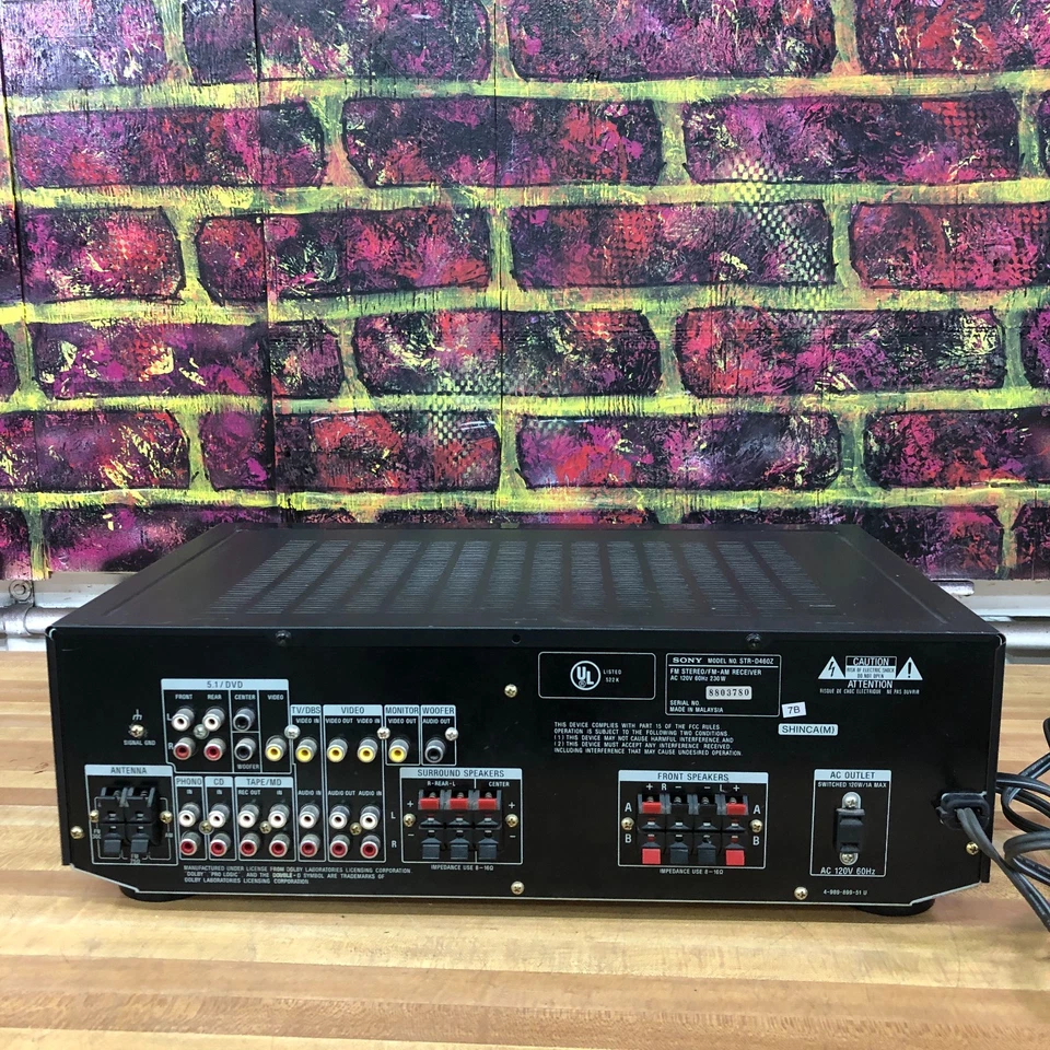 Sony STR-D460Z Stereo Receiver 100 Watts Per Channel - Tested And Works - Image 2 of 4