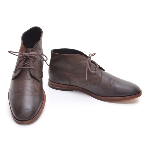 Stivali chukka da uomo H by Hudson Bedlington 44/11 scarpe stringate in pelle marrone - Foto 2 di 7
