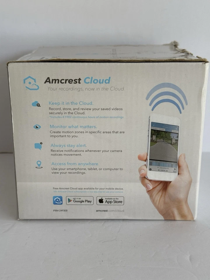 Amcrest UltraHD 4K 8MP Outdoor POE IP Dome Camera Black IP8M-2493EB - Open Box - Image 2 of 4