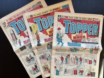 Topper and Buzz magazine 1975; No 1150, 1151, 1152 (3 x) UK weekly comic