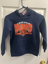 Chicago Bears NFL Team Apparel Blue Hoodie Jacket Pullover Youth Kids Large NWT