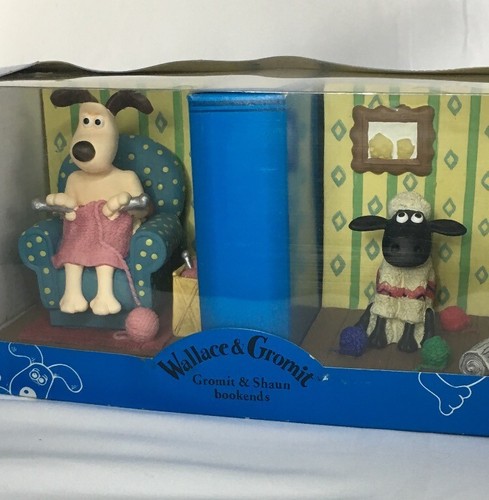 Wallace And Gromit Bookends Gromit & Shaun New In Box 1989 Boots Exclusive - Picture 2 of 20