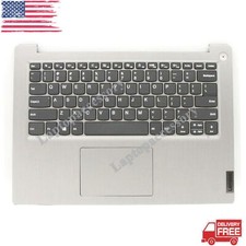 Silver Palmrest Keyboard For Lenovo Ideapad 3-14 14IML05 14IIL05 14ARE05 81WA US