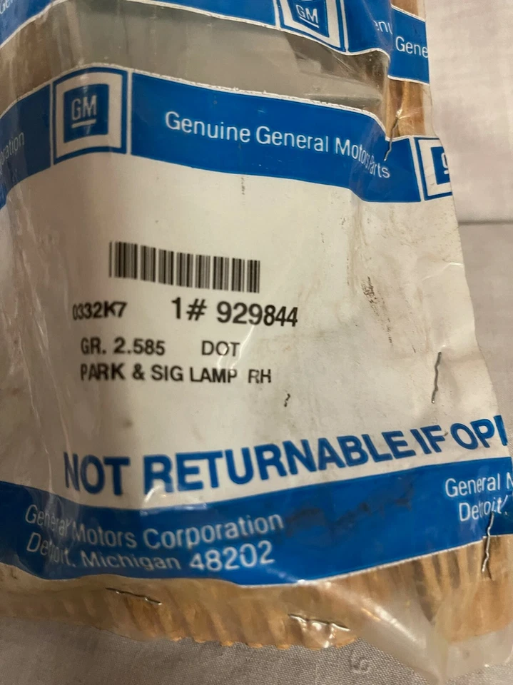 "RARO" 1984-88 BUICK CENTURY PARQUE/LÁMPARA GIRATORIA GM 929843 LH y 929844 RH -UN JUEGO Foto 3 de 4