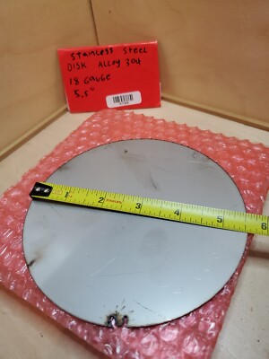 Stainless Steel 304 disk 5.5''+- 18 Gage 0.040'' Plate Round Sheet *IN*STOCK*USA*