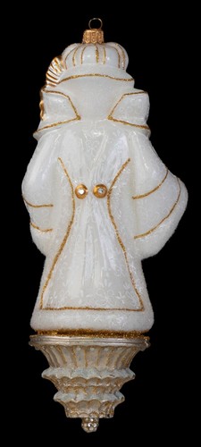 Adorno de vidrio Papá Noel Ludell Christmas Couture 9 1/2" LCC21003 - Imagen 2 de 3