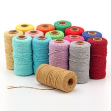 100Yard 2mm Cotton Macrame Rope Multi-Color Twisted Cord DIY Eco-Friendly Craft