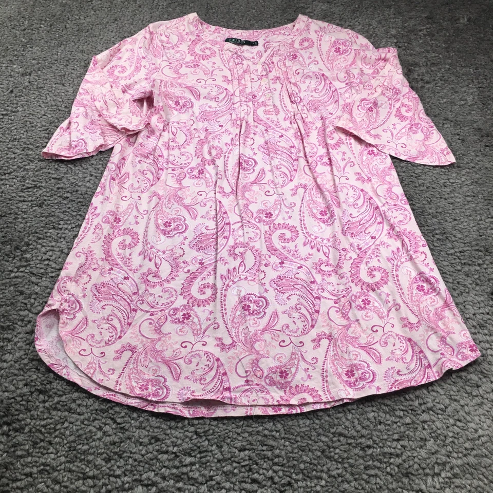 批量 3 件 Ralph Lauren 九十和改装女式上衣 M 码 3/4 袖 — 第 2/4 张图片