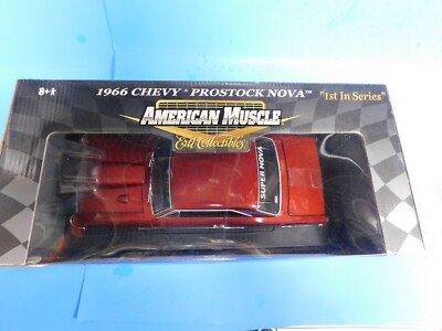RARE ERTL 1/18 - 1966 Chevy Pro Stock Nova Candy Red no