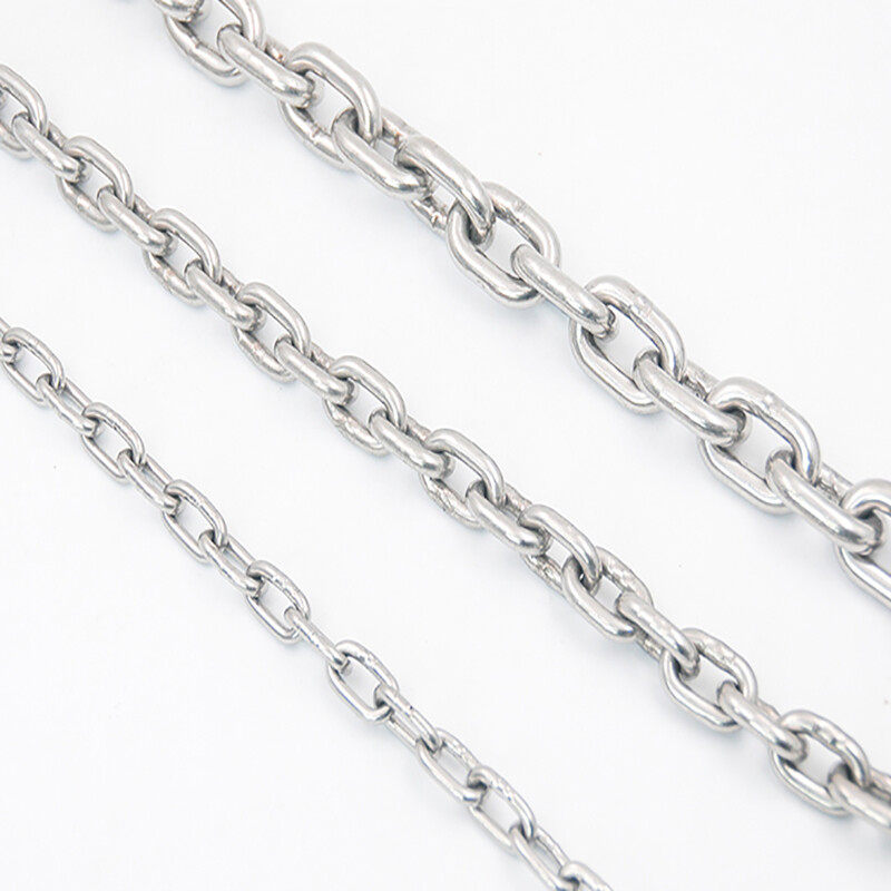 304 Stainless Steel Short /Long Link Chain 1.212mm Marine Grade