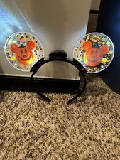 Disney Parks Light-up Mickey Mouse Halloween Pumpkin glow Ears Headband