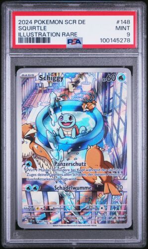 Pokemon SCHIGGY Illustration Rare PSA 9 MINT SCR DE 148 2024 | DEUTSCH