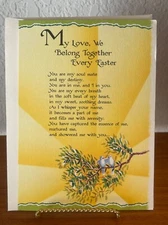 Vtg. Blue Mountain Arts Greeting Card "My Love, We Belong Together Every Easter"