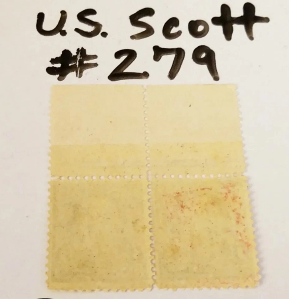 Scott #279Wide Sheet Margin Imprint Pair With Full BEP 1 Cent - US Stamps - Image 4 of 4