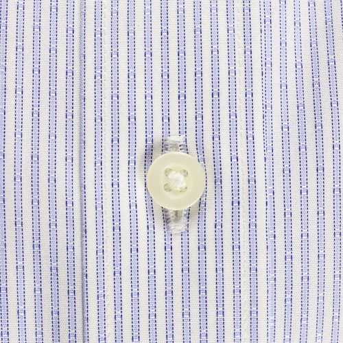 Kirkland Signature Traditional Fit Dress Shirt, 16 1/2x32/33, Blue/White Striped - Picture 3 of 5
