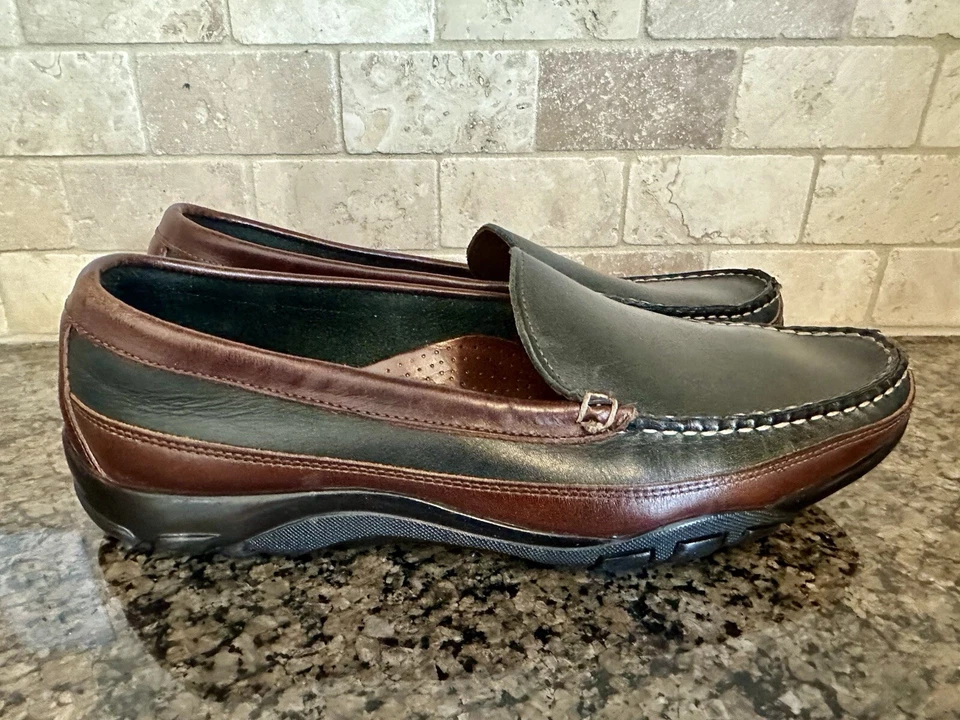 Mocasín de conducción veneciano Allen Edmonds $295 Boulder negro marrón para hombre 11 Foto 3 de 4