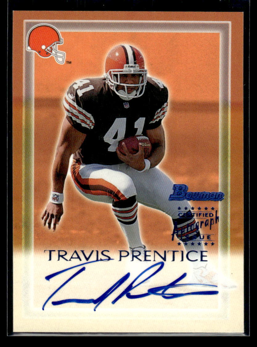 2000 Bowman #TP Travis Prentice Autographs Cleveland Browns