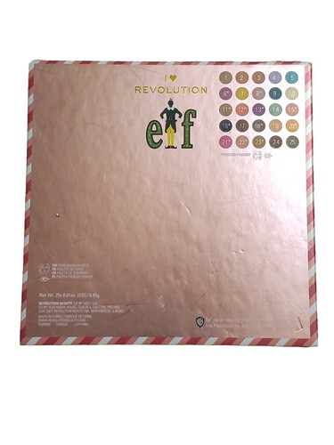 I Heart Revolution x Elf Eyeshadow Palette - Ninny Muggins 25 Colors Flaw - Picture 8 of 8