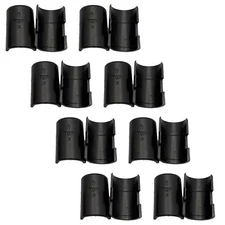 8 PAIRS 1" Diameter Wire Shelf Clips Shelving Split Sleeves Lock Locking Plastic