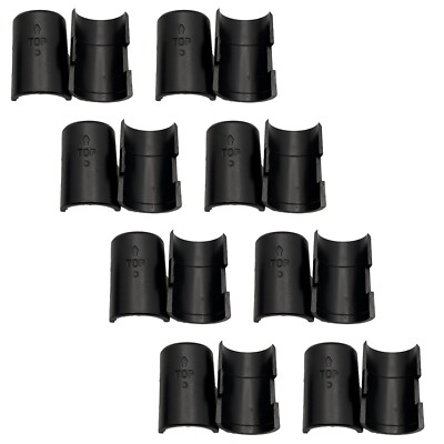 8 PAIRS 1'' Diameter Wire Shelf Clips Shelving Split Sleeves Lock Locking Plastic
