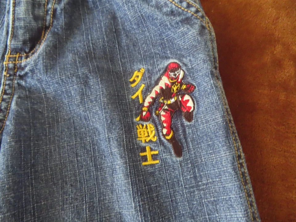 Jeans desgastados vintage Y2K Power Rangers Dino Thunder talla 6 SM (20x19) Foto 2 de 4
