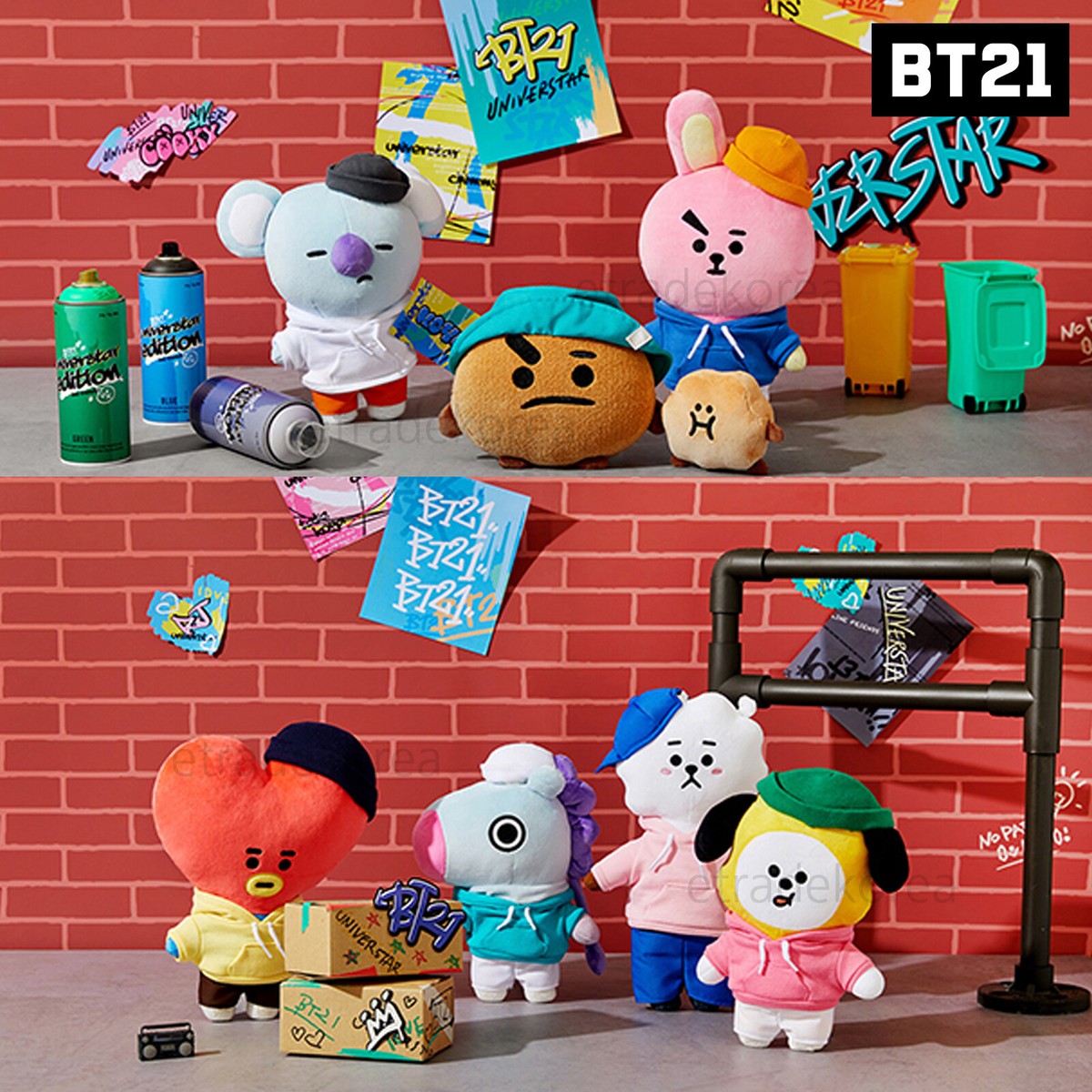 BT21 TATA ぬいぐるみ フーディー street mood Line Friends BT21 Official Authentic Goods Street Mood