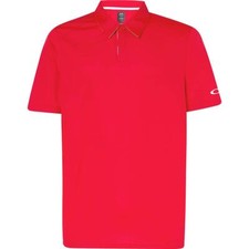 Oakley Men's Divisional Polo Shirt 2.0, Poppy Red, Extra XL X-Large White Ridge