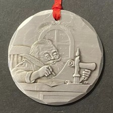 Wendell August Forge Christmas Ornament Santa Claus Checking His List Ltd. Ed.