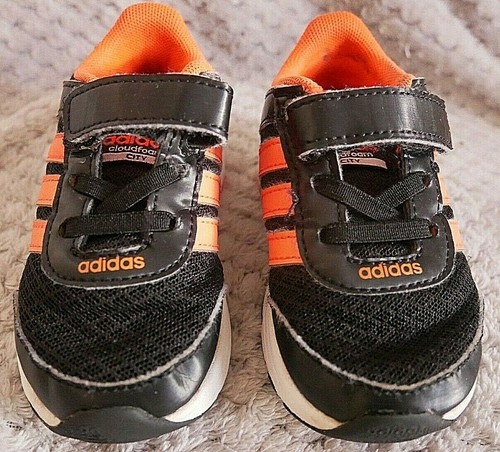 ADIDAS CLOUDFOAM CITY BLACK INFANT/BABY TRAINERS SHOES UK SIZE 5 K E21 - Picture 2 of 11