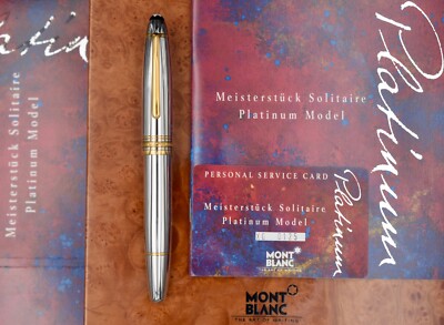 MONT BLANC Solitaire Meisterstuck 万年筆 MONTBLANC 146 Meisterstück Solitaire .950 Solid Platinum Fountain