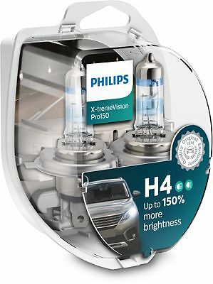 H4 Philips X-tremeVision PRO150 Headlight Bulbs +150% 12V 60W 12342XVPS2 P43t-38