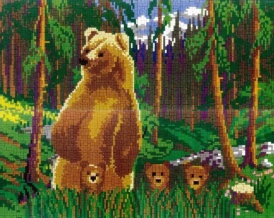 STICK IT® Mini Stecksystem Bärenfamilie ca. 8.300 Teile mit XXL-Steckvorlage Nr. 41294