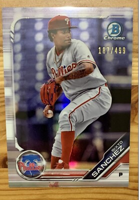 2019 Bowman Chrome Refractor #BCP-70 Sixto Sanchez /499 - Marlins