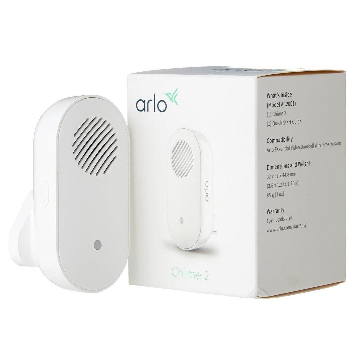 Arlo Chime (AC2001-100UK) for Arlo Essential Video Doorbell Wire - Main Image