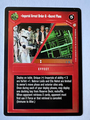 Star Wars CCG Coruscant Imperial Arrest Order & Secret Plans