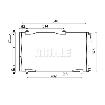 MAHLE Air Conditioning Condenser AC 501 000S FOR 206 206+ Van Genuine Top German