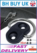 4 x CAR TIE DOWN ANCHOR POINTS, CARGO NET, FLOOR HOOKS, LOOP RING FIXING BOOT