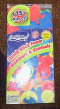 ArtSkills Quick Stick Foam Numbers  Symbols 175 pieces