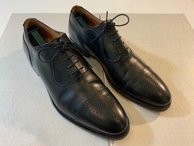 Berwick GoodYear Mens Black Leather Cap-Toe Oxfords size 11