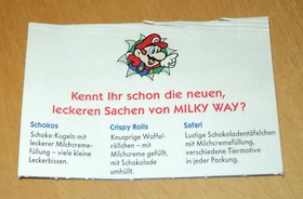 Rare! 1990 MILKY WAY candy Nintendo Super Mario Bros promo sticker NES GB SNES 2
