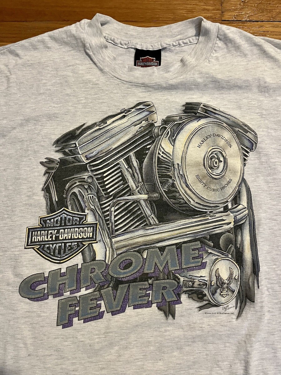 Rare Vintage 1994 Harley Davidson Chrome Fever T shirt XXL Single 