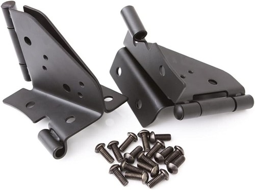 Windshield Hinge Set for 1976-1995 Jeep CJ & Wrangler - Easy Mirror Installation - Foto 2 di 3
