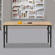 Adjustable Heavy Duty Workbench w/ 2 USB  4 US Outlets, 2000 lbs Capacity