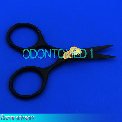 Full Black Fly Tying Razor Scissors 4'' Straight Super Sharp Blades BTS-36