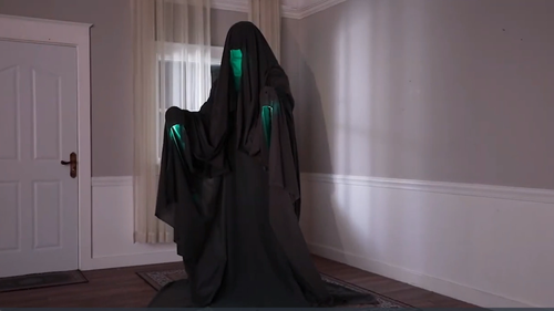 6 Ft ANIMATED HOODED PHANTOM Halloween Prop TRICK OR TREAT - Video 1 of 1