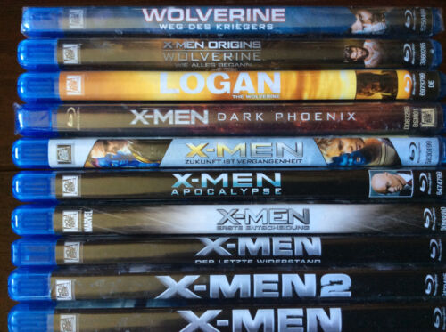 X-Men [10 BLU RAY] Apocalypse Dark Phoenix  Wolverine Origins Weg Kriegers Logan - Afbeelding 1 van 2