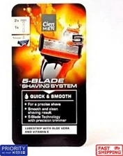Cien Men Dynamic 5 Pro Blade Shaving System. Quick & Smooth. 1×Handle 2× Refill